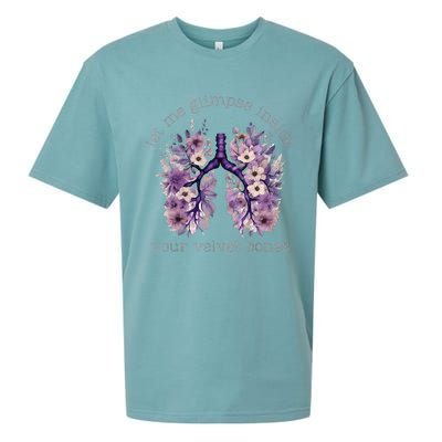 Let Me Glimpse Inside Your Velvet Bones Lung Wildflowers Sueded Cloud Jersey T-Shirt