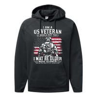 Legend Military Gift For Patriots Veterans & Fallen Heroes Performance Fleece Hoodie