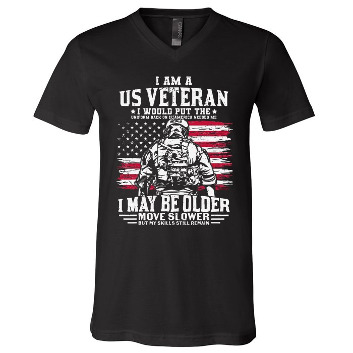 Legend Military Gift For Patriots Veterans & Fallen Heroes V-Neck T-Shirt