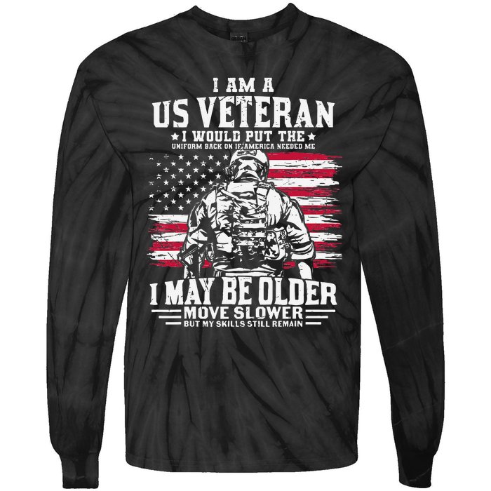 Legend Military Gift For Patriots Veterans & Fallen Heroes Tie-Dye Long Sleeve Shirt