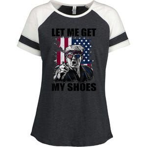 Let Me Get My Shoes Enza Ladies Jersey Colorblock Tee