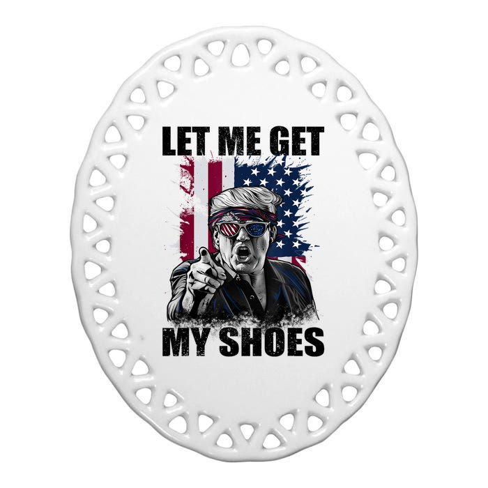 Let Me Get My Shoes Ceramic Oval Ornament