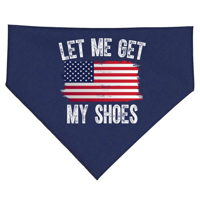 Let Me Get My Shoes Funny Political Usa Flag USA-Made Doggie Bandana