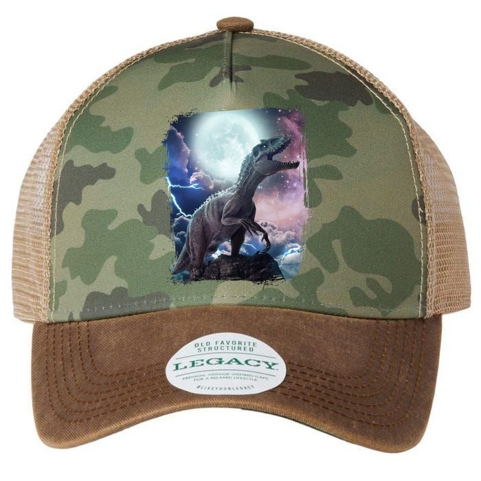 Lightning Moon Galaxy Trex Dinosaur Legacy Tie Dye Trucker Hat