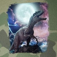 Lightning Moon Galaxy Trex Dinosaur Legacy Tie Dye Trucker Hat