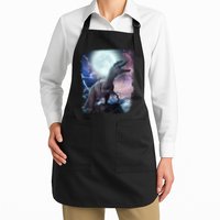 Lightning Moon Galaxy Trex Dinosaur Apron