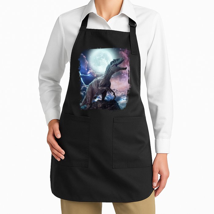 Lightning Moon Galaxy Trex Dinosaur Apron