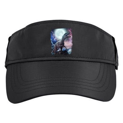 Lightning Moon Galaxy Trex Dinosaur Adult Drive Performance Visor