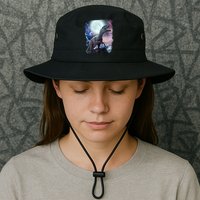Lightning Moon Galaxy Trex Dinosaur Bucket Hat