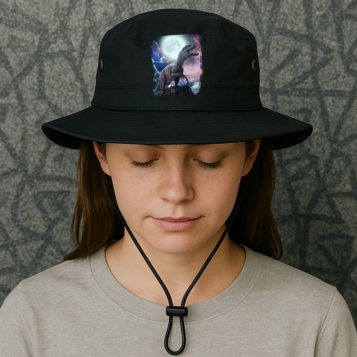 Lightning Moon Galaxy Trex Dinosaur Bucket Hat