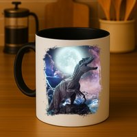 Lightning Moon Galaxy Trex Dinosaur Mug