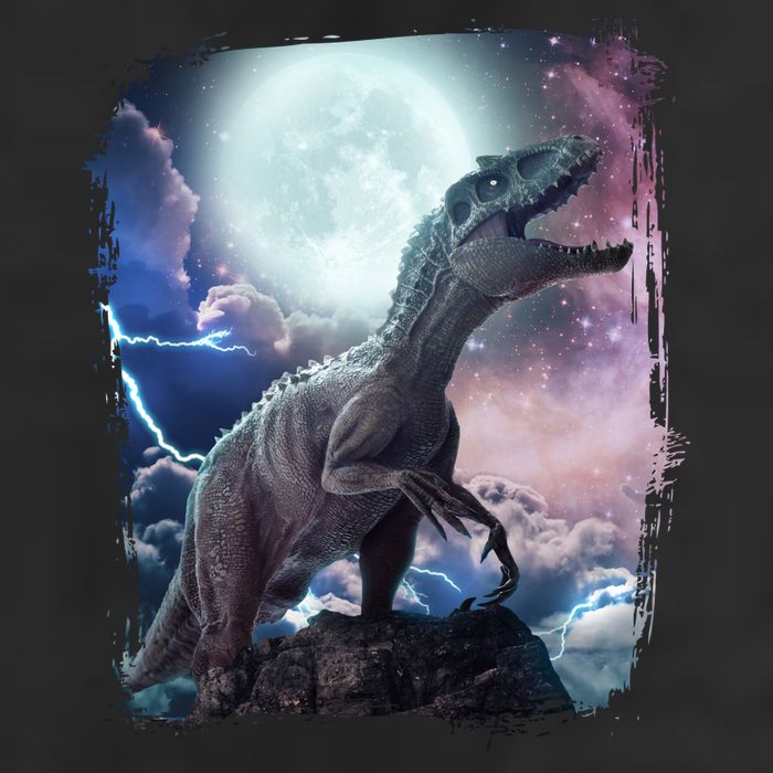 Lightning Moon Galaxy Trex Dinosaur Beanie