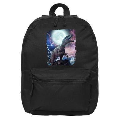 Lightning Moon Galaxy Trex Dinosaur 16 in Basic Backpack