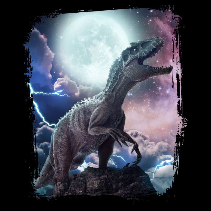 Lightning Moon Galaxy Trex Dinosaur 16 in Basic Backpack
