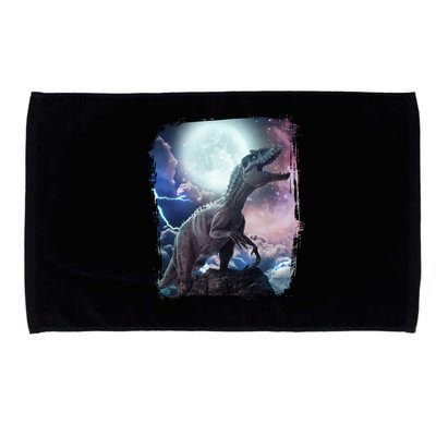 Lightning Moon Galaxy Trex Dinosaur Microfiber Hand Towel