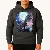 Lightning Moon Galaxy Trex Dinosaur Hoodie