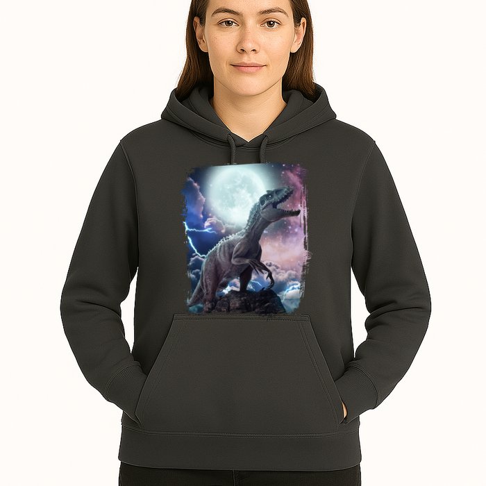 Lightning Moon Galaxy Trex Dinosaur Hoodie