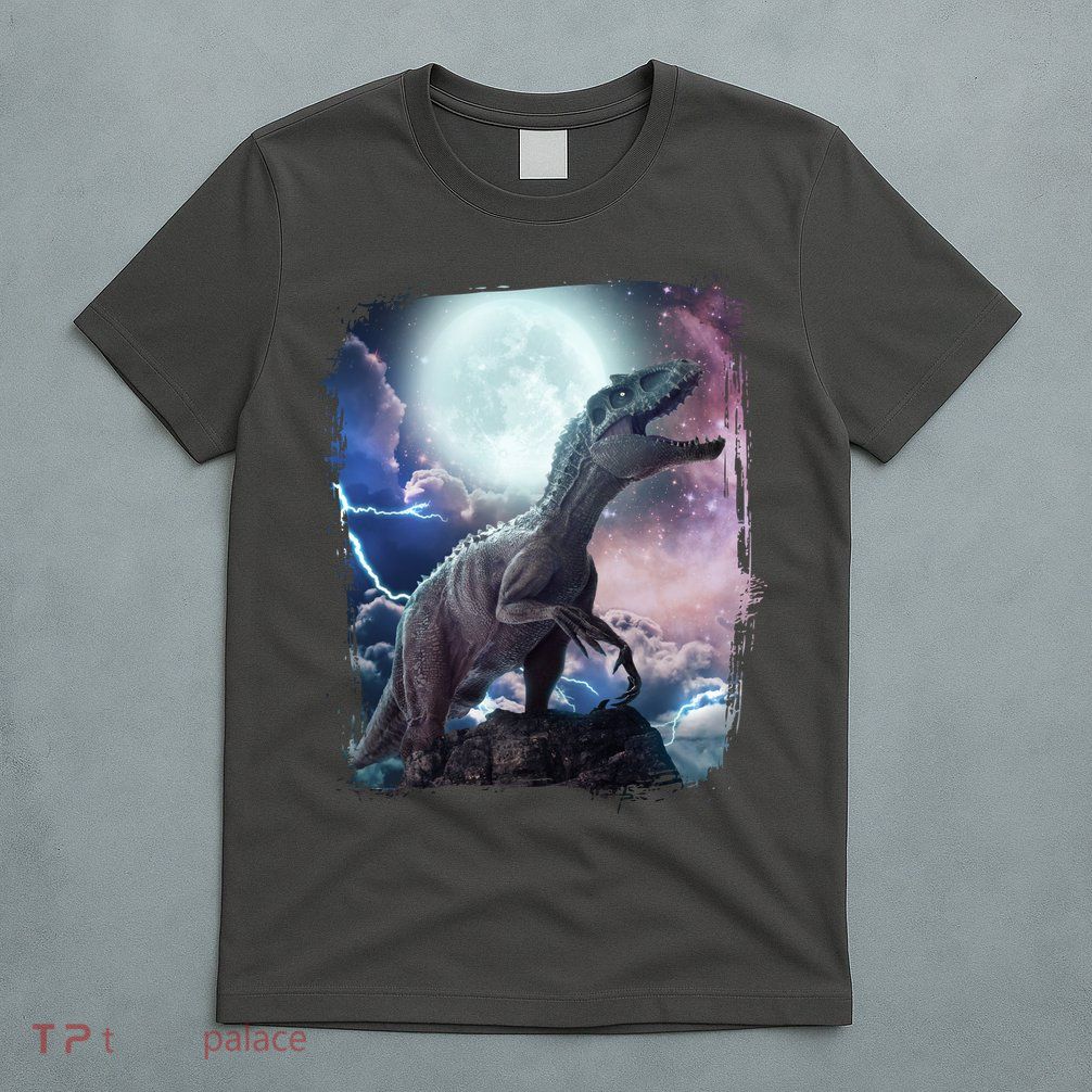 Lightning Moon Galaxy Trex Dinosaur T-Shirt