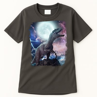 Lightning Moon Galaxy Trex Dinosaur Tall T-Shirt