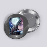 Lightning Moon Galaxy Trex Dinosaur Button