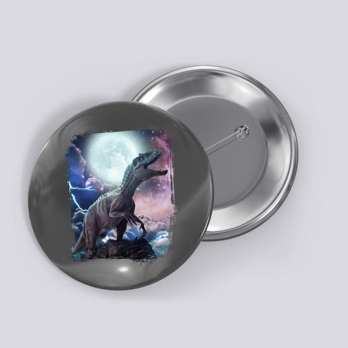 Lightning Moon Galaxy Trex Dinosaur Button