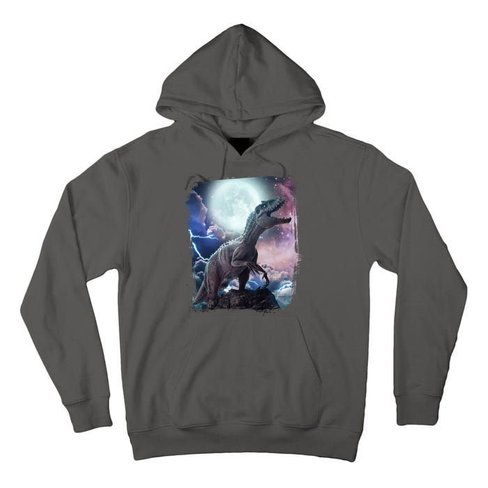 Lightning Moon Galaxy Trex Dinosaur Tall Hoodie