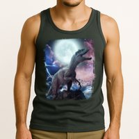 Lightning Moon Galaxy Trex Dinosaur Tank Top