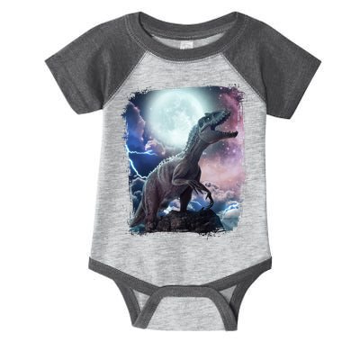 Lightning Moon Galaxy Trex Dinosaur Infant Baby Jersey Bodysuit