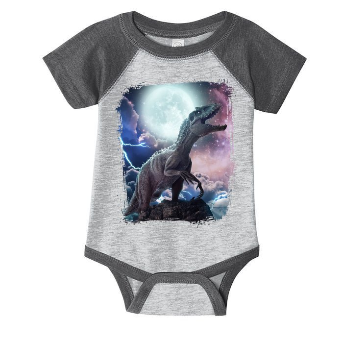 Lightning Moon Galaxy Trex Dinosaur Infant Baby Jersey Bodysuit
