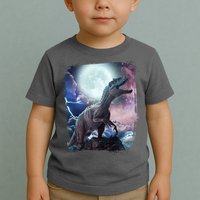 Lightning Moon Galaxy Trex Dinosaur Toddler T-Shirt