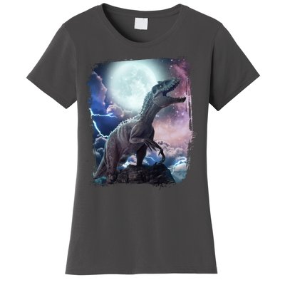 Lightning Moon Galaxy Trex Dinosaur Women's T-Shirt