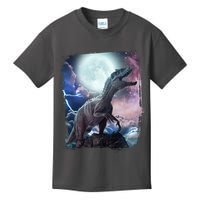 Lightning Moon Galaxy Trex Dinosaur Kids T-Shirt