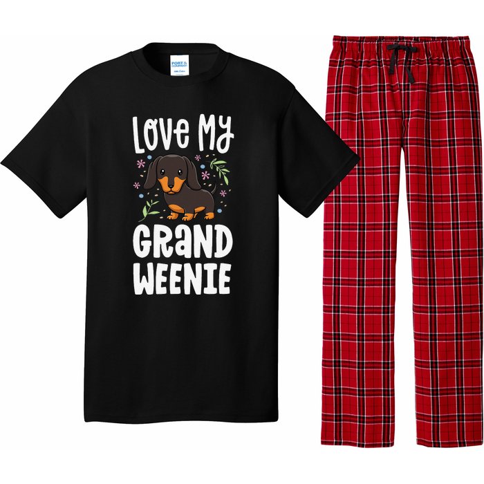 Love My Grand Weenie Dachshund Granddog Grandma Grandpa Pajama Set