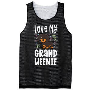 Love My Grand Weenie Dachshund Granddog Grandma Grandpa Mesh Reversible Basketball Jersey Tank