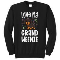 Love My Grand Weenie Dachshund Granddog Grandma Grandpa Tall Sweatshirt