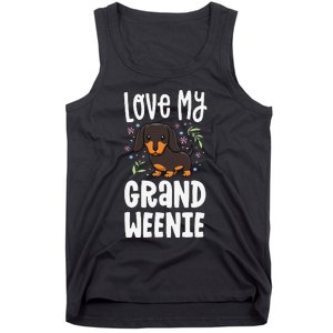 Love My Grand Weenie Dachshund Granddog Grandma Grandpa Tank Top