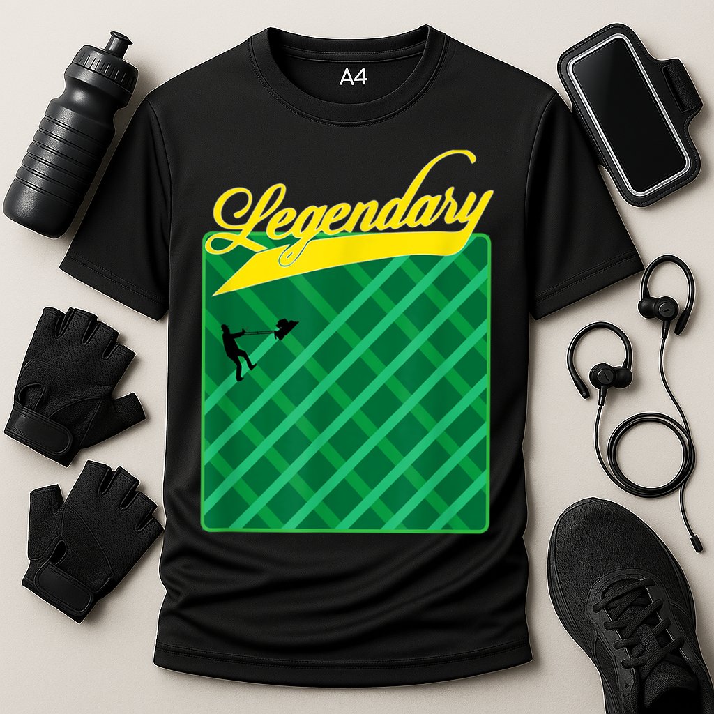 Lawn Mowing Grass Stripes Dad Shirt Funny Mow The Grass Cooling Performance Crew T-Shirt