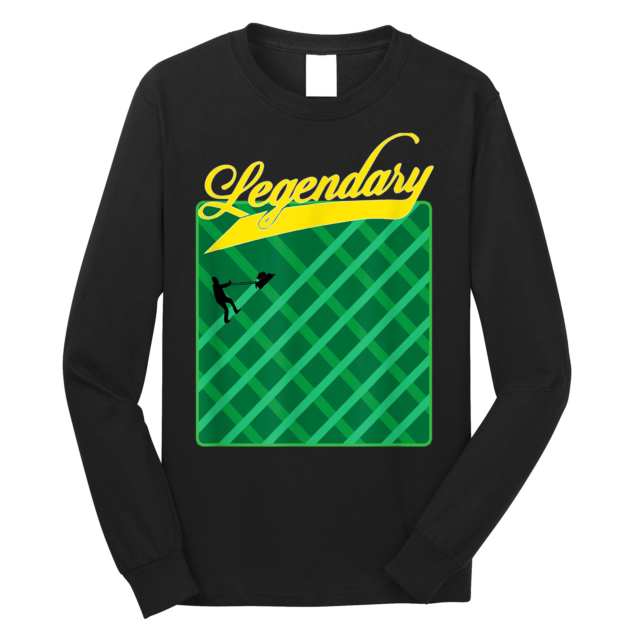 Lawn Mowing Grass Stripes Dad Shirt Funny Mow The Grass Long Sleeve Shirt