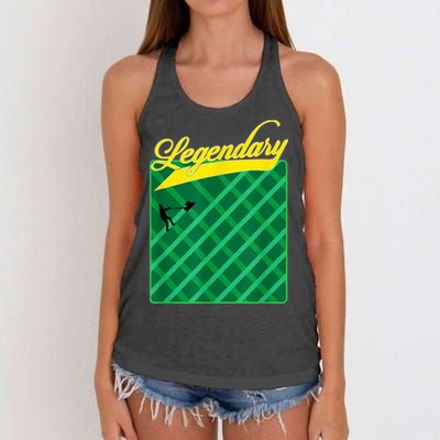Lawn Mowing Grass Stripes Dad Shirt Funny Mow The Grass Women's Knotted Racerback Tank