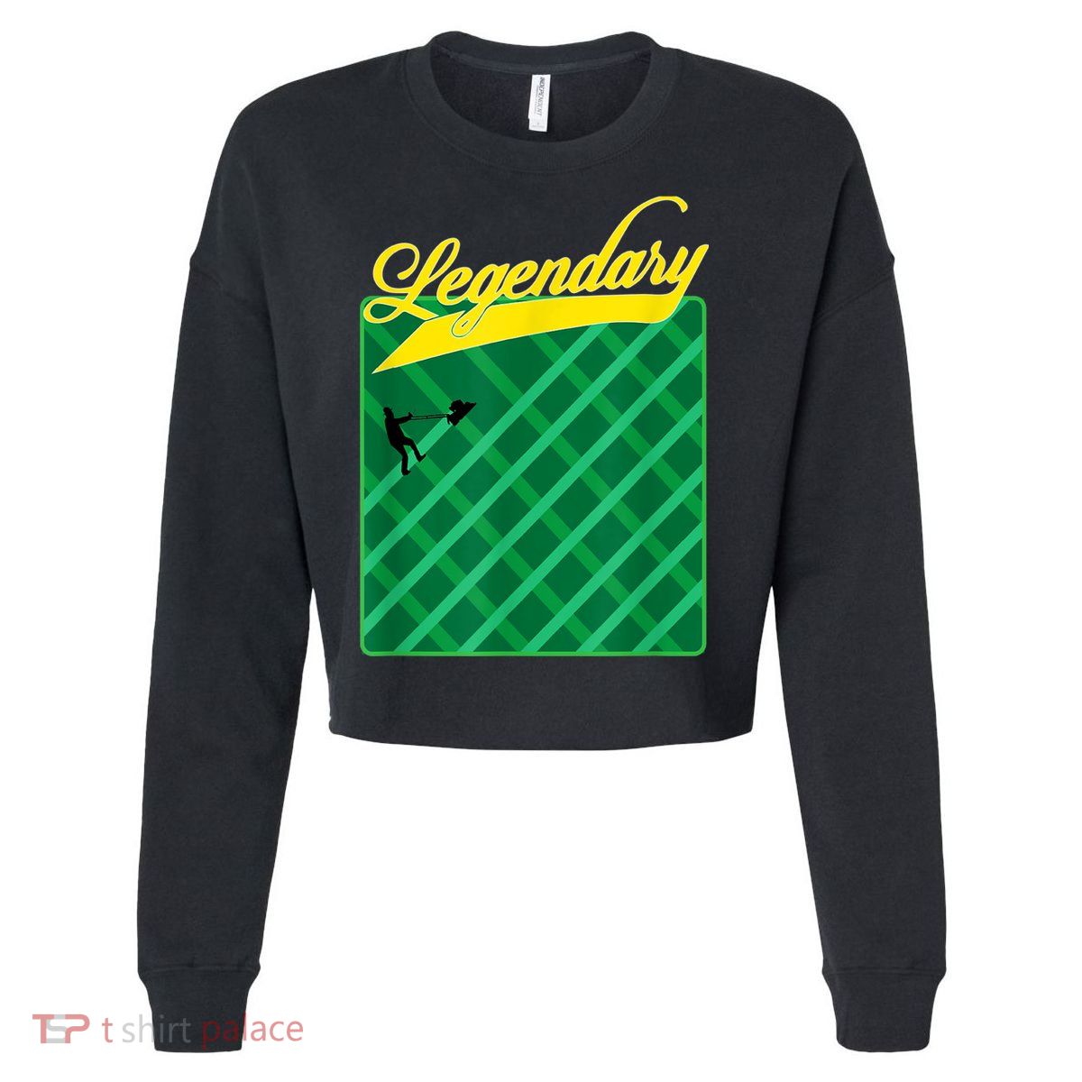 Lawn Mowing Grass Stripes Dad Shirt Funny Mow The Grass Cropped Pullover Crew
