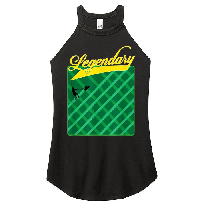Lawn Mowing Grass Stripes Dad Shirt Funny Mow The Grass Women's Perfect Tri Rocker Tank