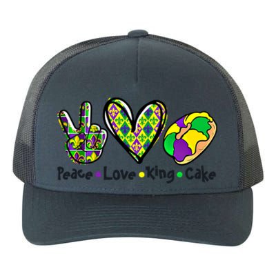 Let's Mardi Gras Peace King Cake Gift Yupoong Adult 5-Panel Trucker Hat