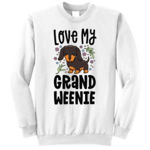 Love My Grand Weenie Dachshund Granddog Grandma Grandpa Sweatshirt