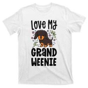 Love My Grand Weenie Dachshund Granddog Grandma Grandpa T-Shirt