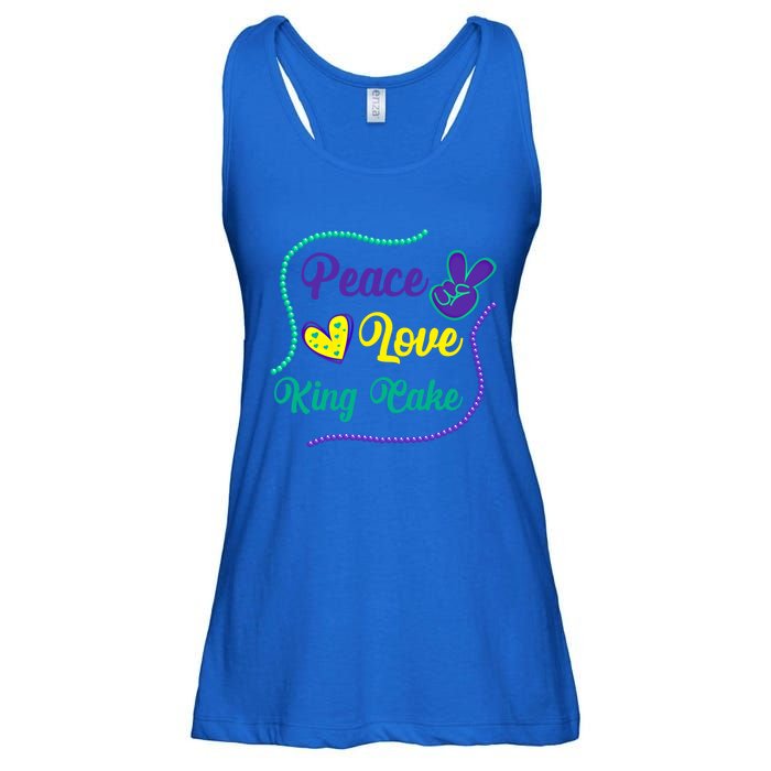 Let's Mardi Gras Y'all Peace King Cake Gift Ladies Essential Flowy Tank