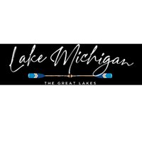 Lake Michigan Great Lakes Oars Graphic Bumper Sticker