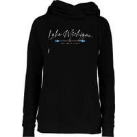 Lake Michigan Great Lakes Oars Graphic Womens Funnel Neck Pullover Hood