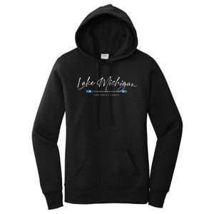 Lake Michigan Great Lakes Oars Graphic Women's Pullover Hoodie