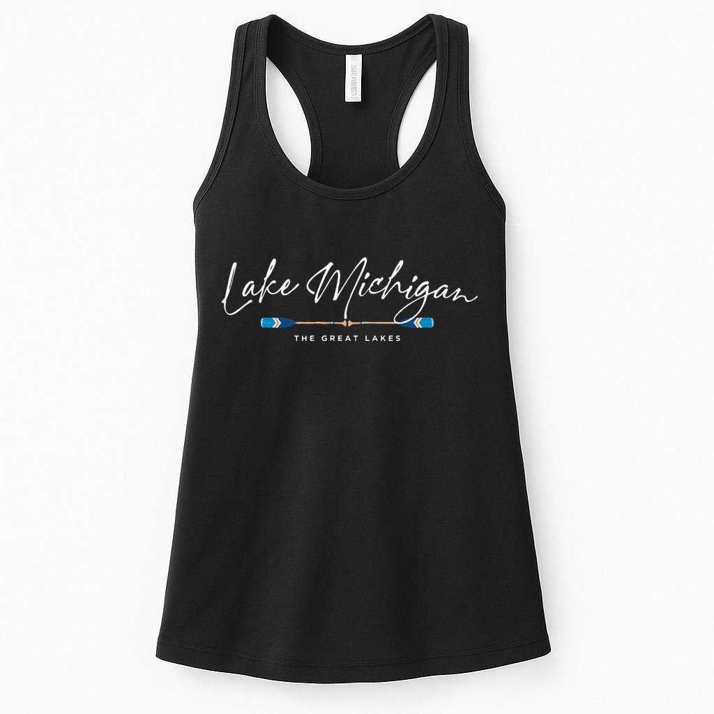 Lake Michigan Great Lakes Oars Graphic Womens Tank Top