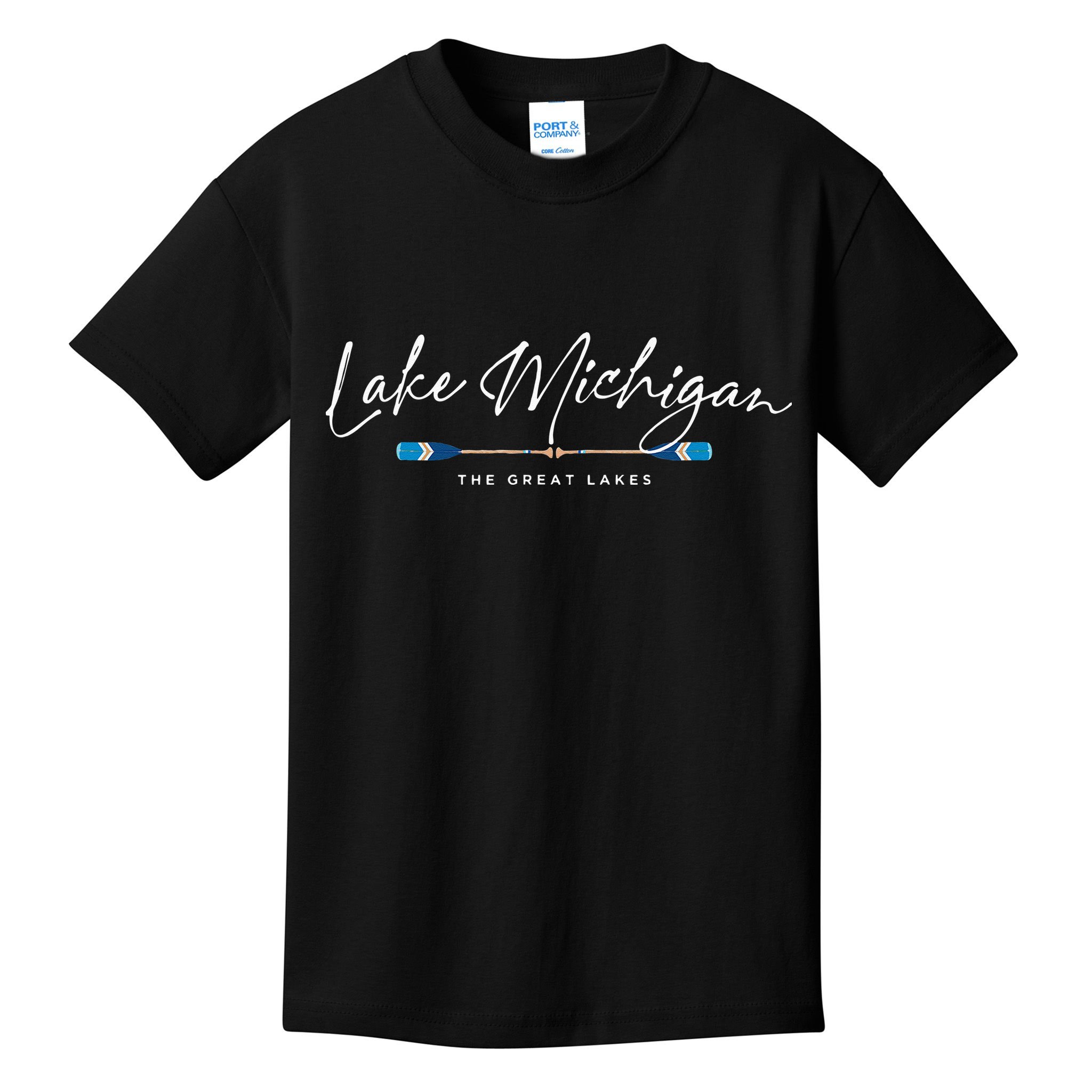 Lake Michigan Great Lakes Oars Graphic Kids T-Shirt